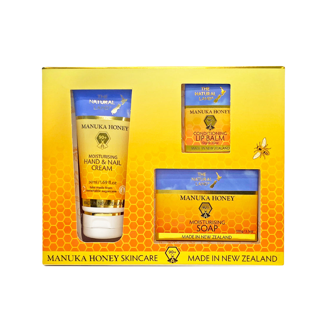 Manuka Honey Gift Set Box - Hand Creme, LIp Balm, Soap
