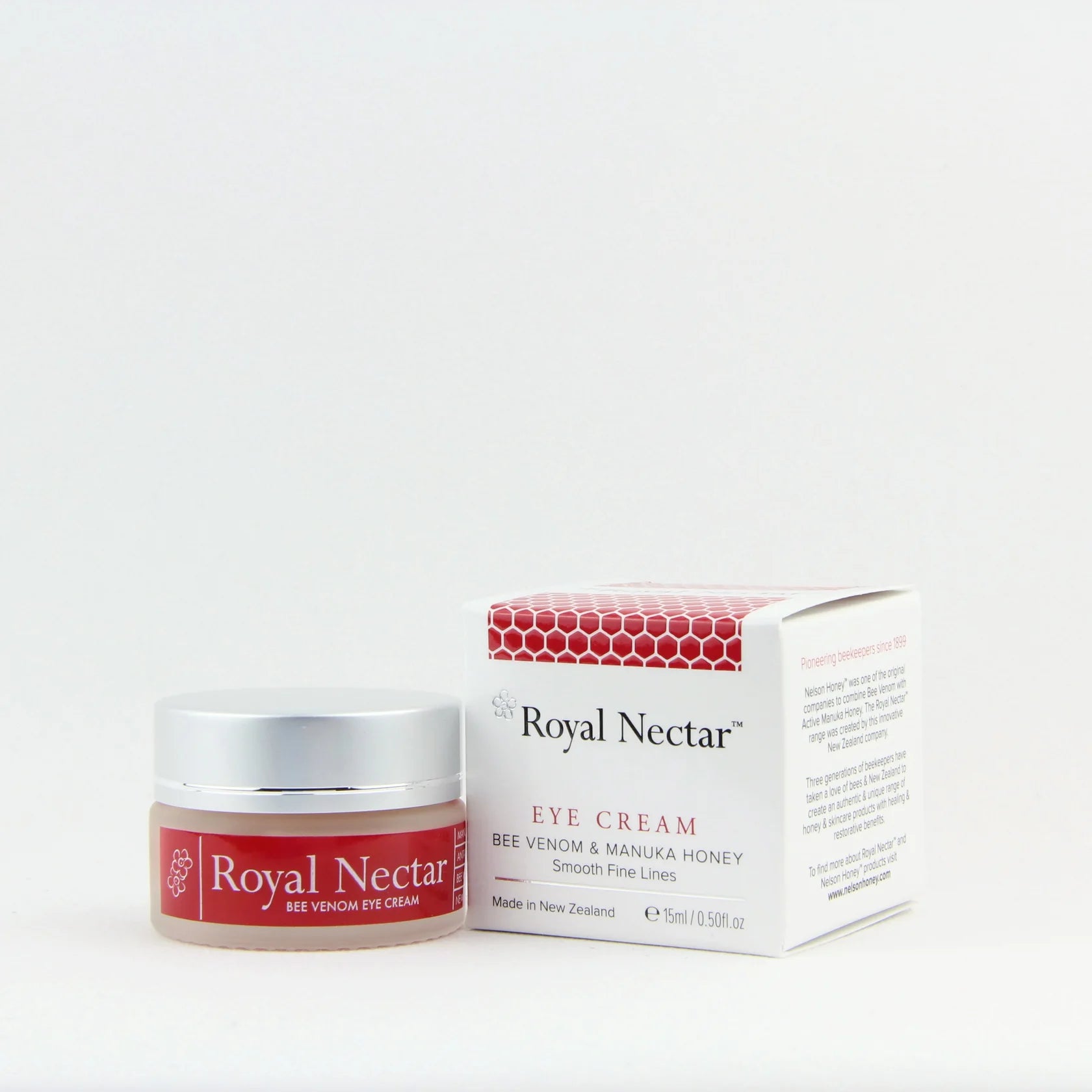 Royal Nectar eye cream jar and box on a white background