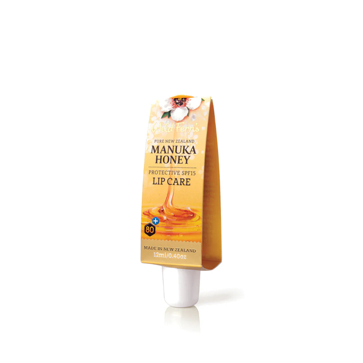 Wild Ferns Manuka Honey lip care product on a white background