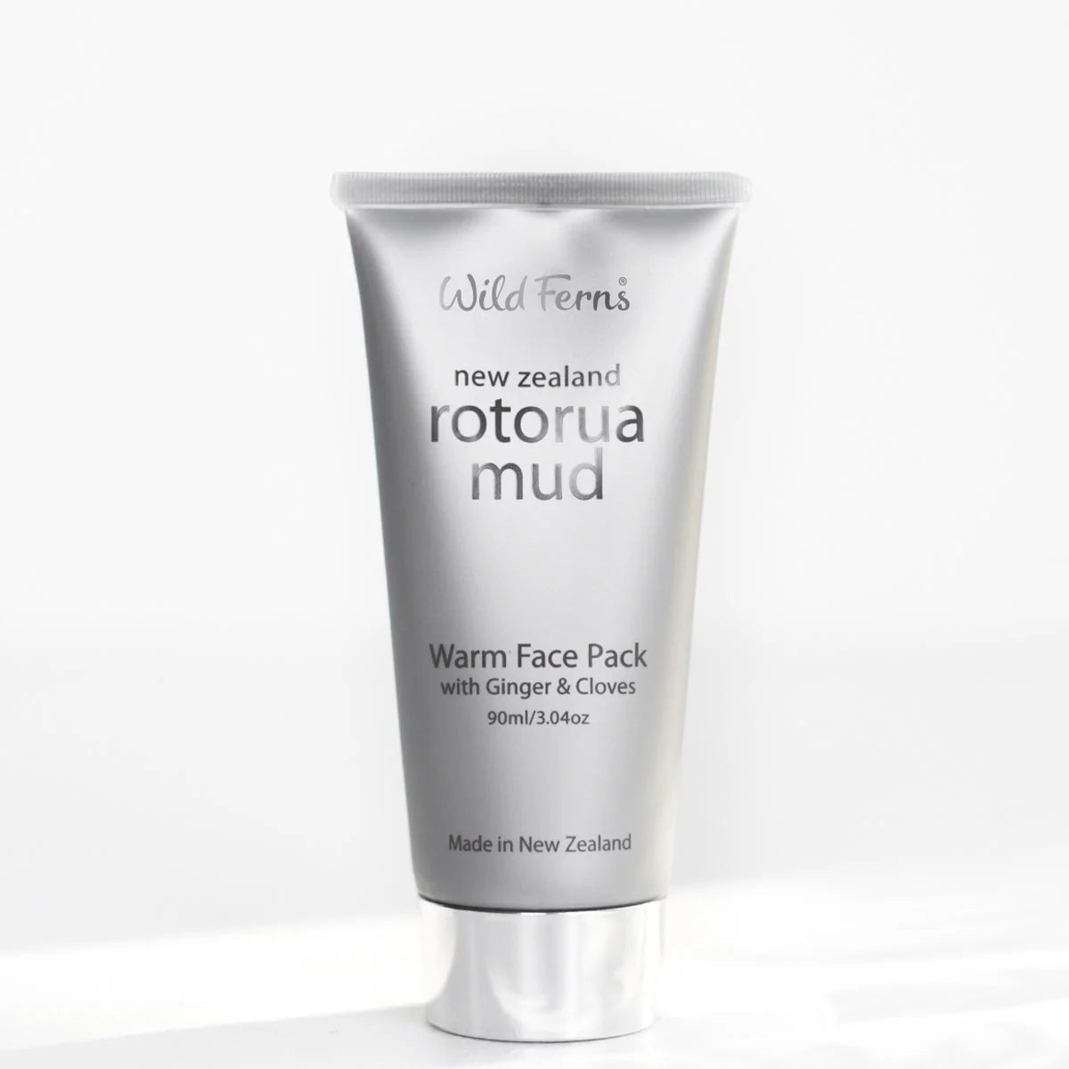 Tube of Wild Ferns Rotorua Mud Warm Face Pack on a white background