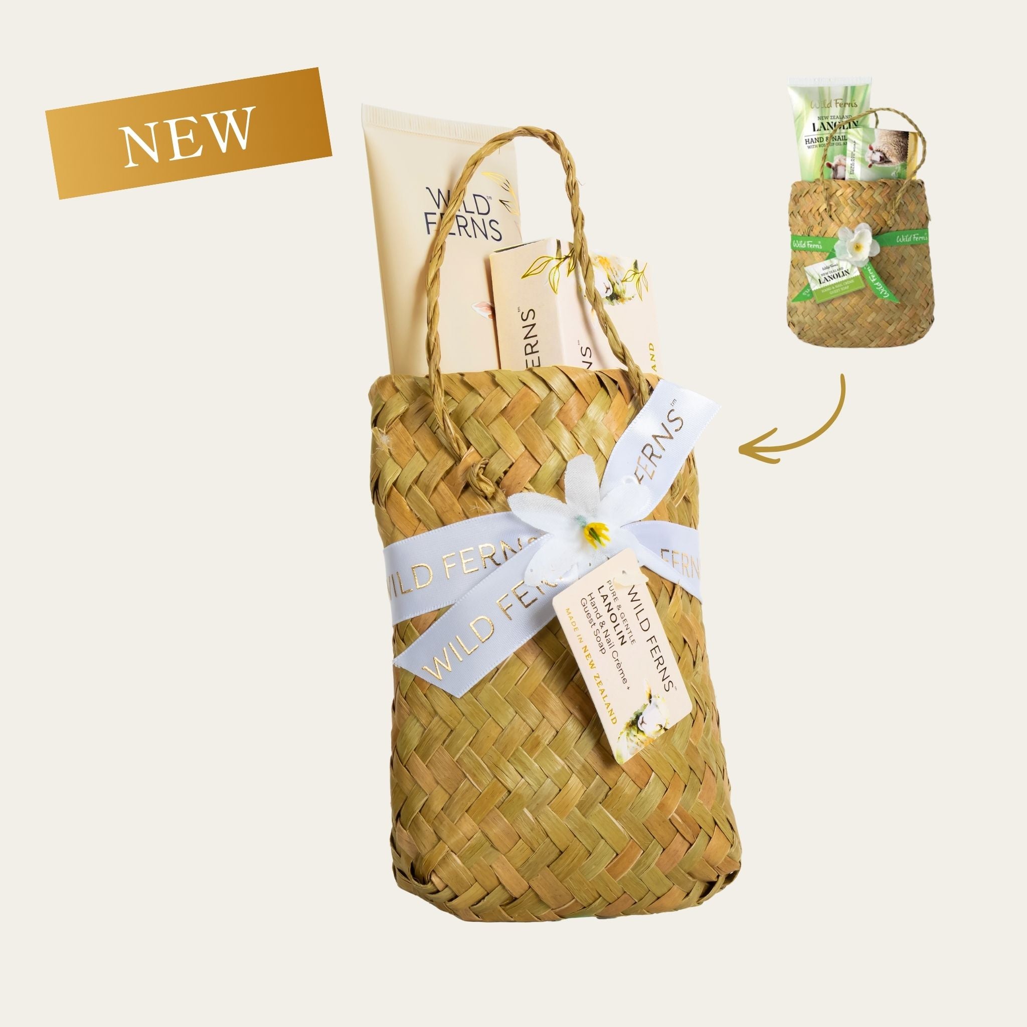 Woven Basket Lanolin Gift Set
