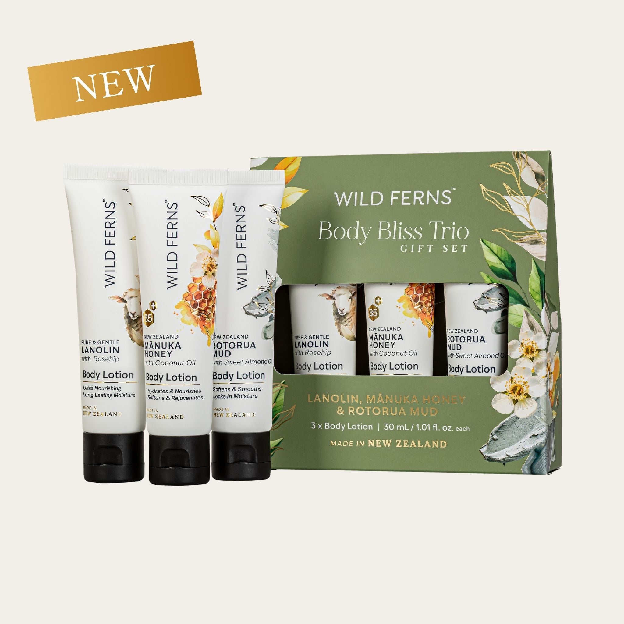 Wild Ferns Mixed - Body Bliss Trio Body Lotion