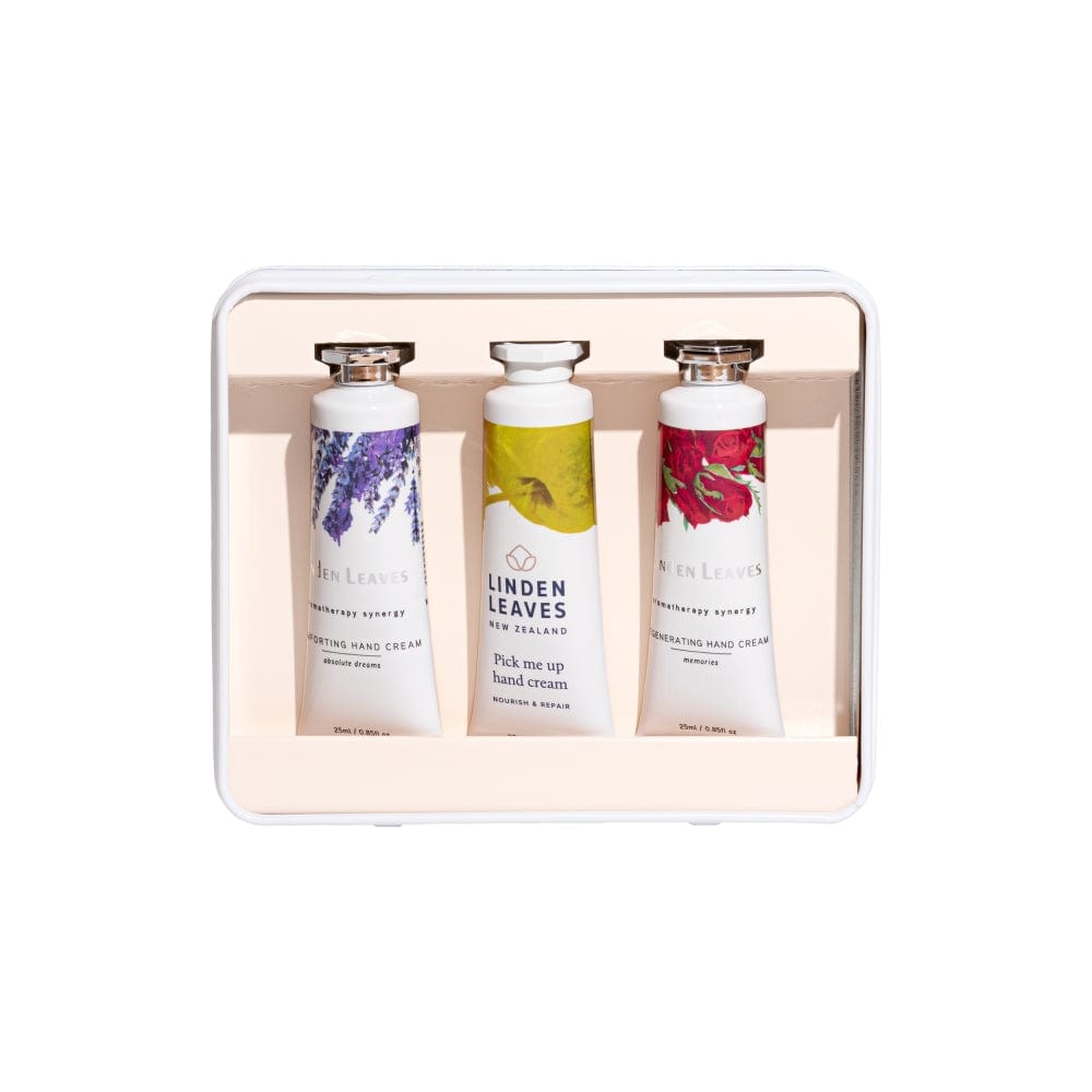 Linden Leaves Hand Cream Selection Aromatherapy Synergy - Function: Gifts, Function: Hand Creme, Gift Set - Aotea Wellness