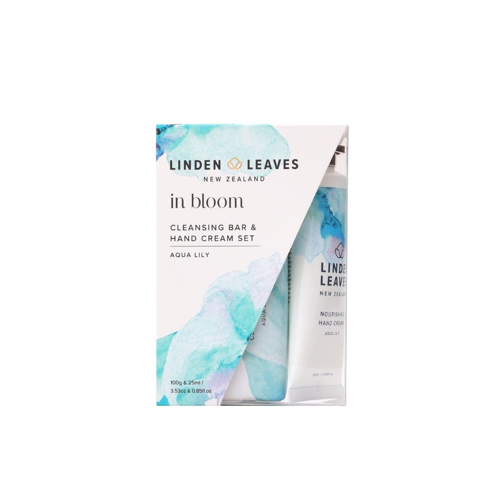 Linden Leaves Aqua Lily Hand Cream and Cleansing Bar Set - Cleansing Bar, Function: Gifts, Function: Hand Creme, Vendor  Linden Leaves - Aotea Wellness