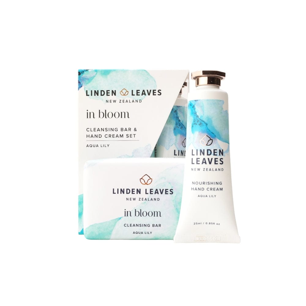 Linden Leaves Aqua Lily Hand Cream and Cleansing Bar Set - Cleansing Bar, Function: Gifts, Function: Hand Creme, Vendor  Linden Leaves - Aotea Wellness