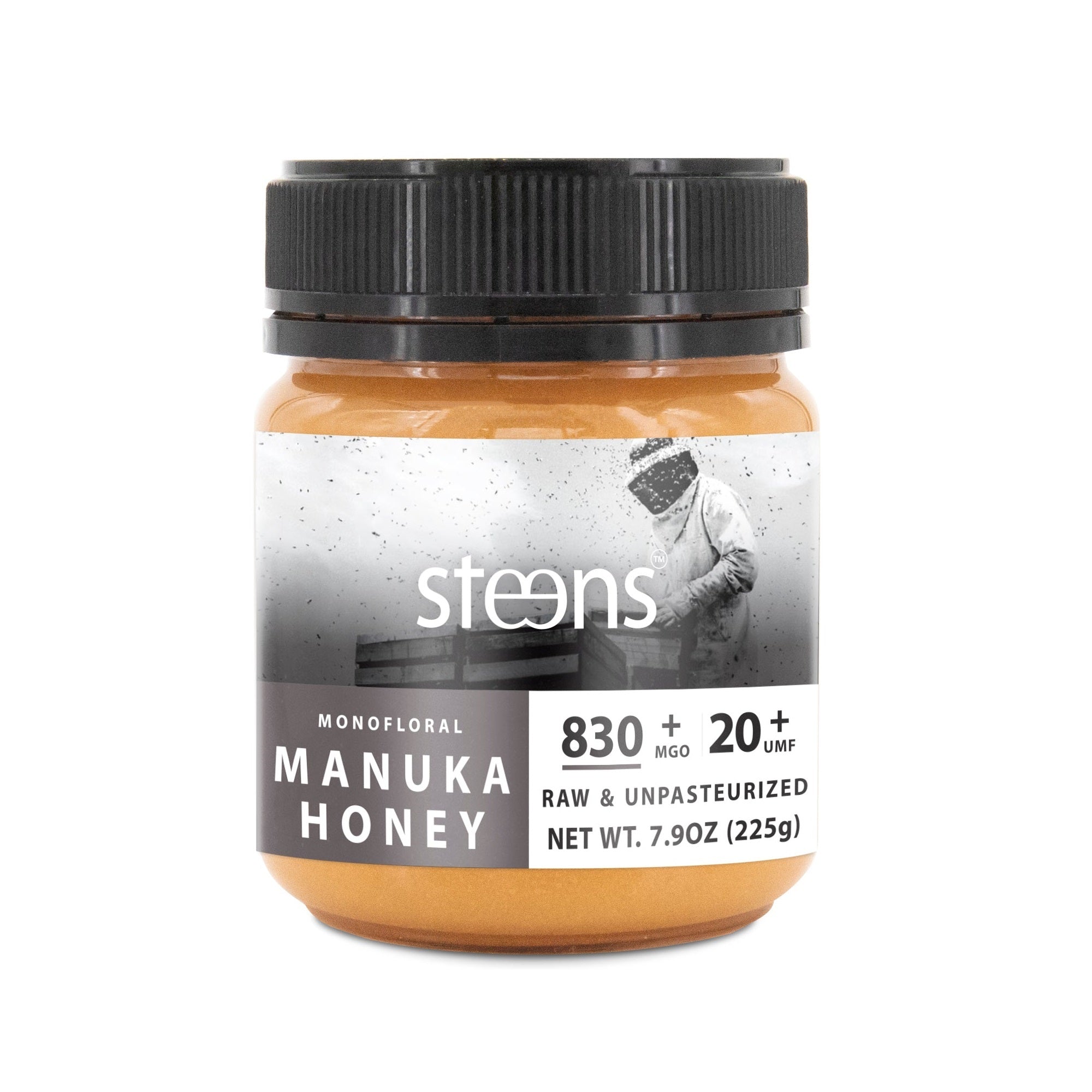 Steens Wellbeing Raw Manuka Honey UMF20+ 225g - Aotea Wellness