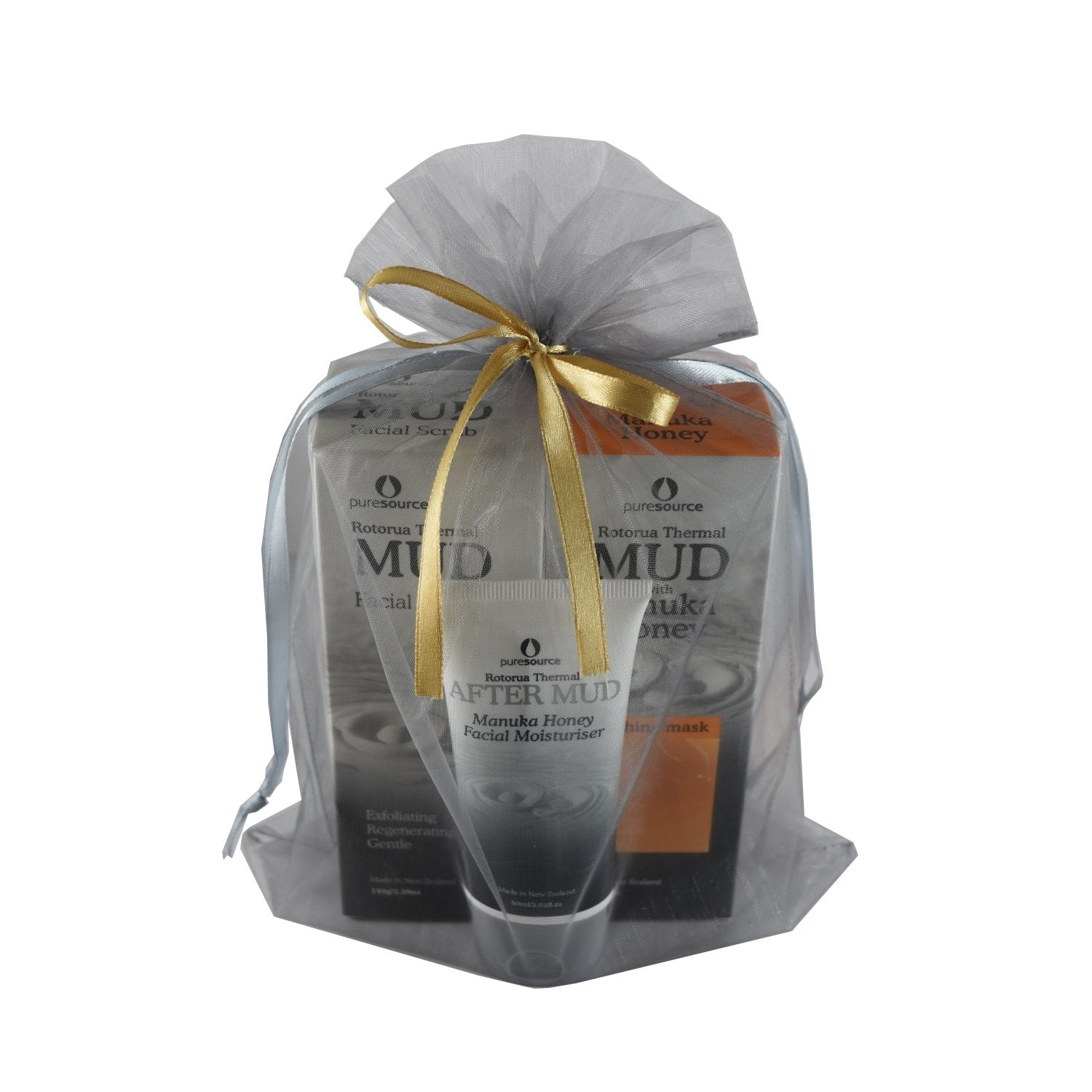 Puresource Rotorua Mud Gift Pack - Function: Face Mask, Function: Facial Moisturiser, Function: Facial Scrub, mothers day, nz made, Price $7-$50, Vendor Puresource - Aotea Wellness