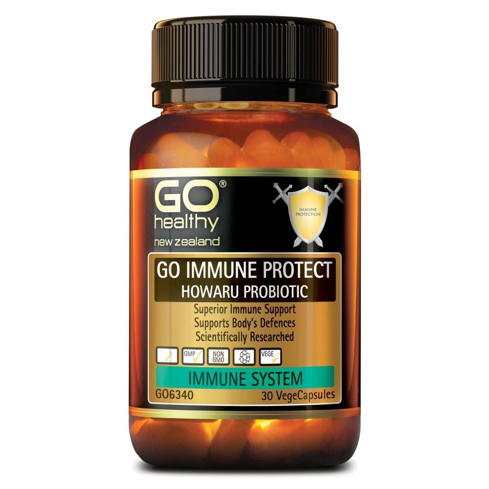 Buy 3 Get 1 Free - Go Healthy Go Immune Protect HOWARU Probiotic -30 Vege Capsules - Function: Immune Support, nz made, Price  $50-$150, Specials, Vendor  Go Healthy - Aotea Wellness