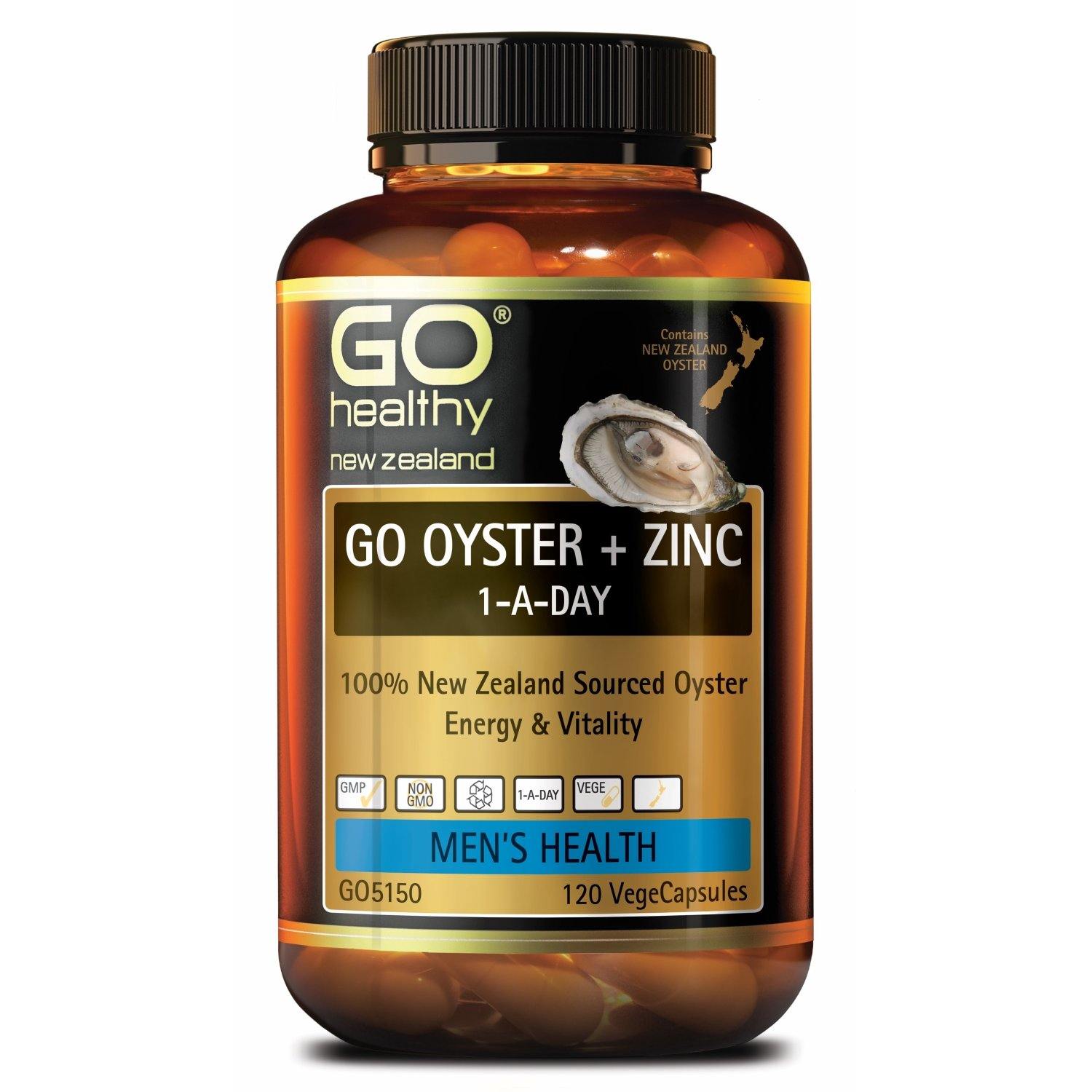 Buy 3 Get 1 Free - Go Healthy Oyster + Zinc 120 capsules - Ingredient: Oyster, Ingredient: Zinc, nz made, Price  $50-$150, Specials, Vendor  Go Healthy - Aotea Wellness