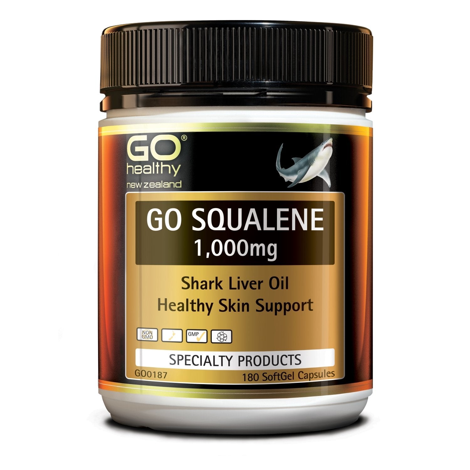 Go Healthy Squalene 1,000mg 180 capsules - Ingredient: Squalene, nz made, Price $50-$150, Vendor Go Healthy - Aotea Wellness