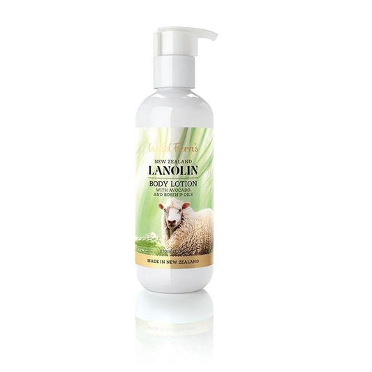 Wild Ferns - Lanolin Body Lotion with Avocado and Rosehip Oils - Function: Body Lotion, Ingredient: Lanolin, Ingredient: Rosehip Oil, Price  $7-$50, Vendor  Parrs/Wild Ferns, Vendor: Wild Ferns - Aotea Wellness
