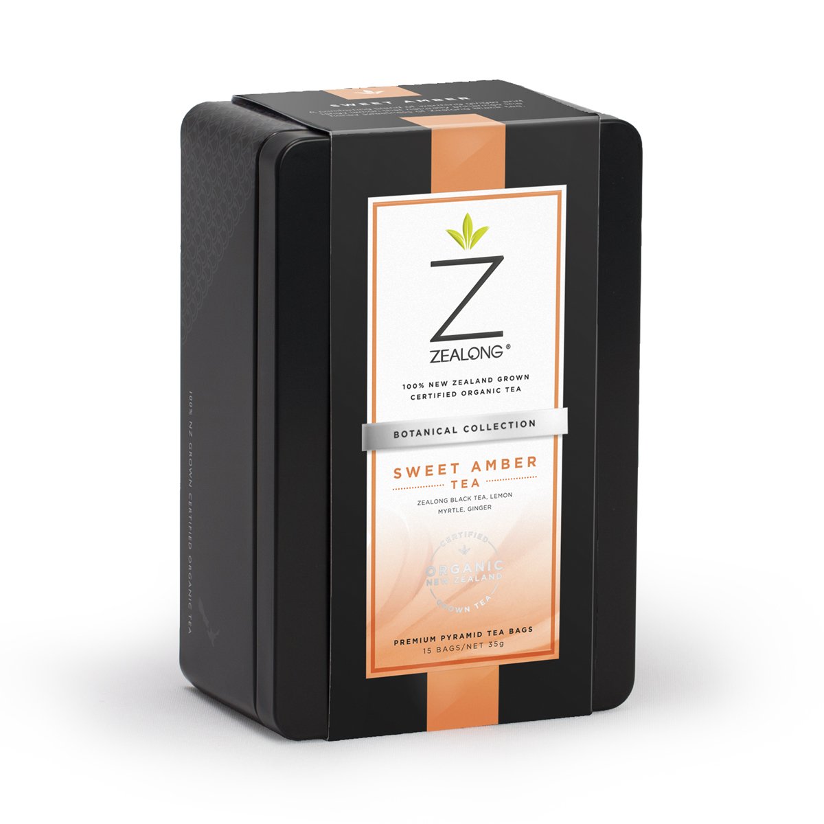 Zealong Botanicals Sweet Amber Blend Tin 35g / 15 Tea Bags - New Zealand Tea, nz made, Organic, Price $7-$50, Tea, Vendor Zealong Tea - Aotea Wellness