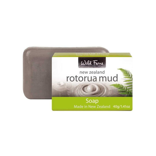 Wild Ferns Rotorua Mud Soap (40g) - Function: Soap, Ingredient: Rotorua Mud, Vendor  Parrs/Wild Ferns, Vendor: Wild Ferns, ƟðƟ?Ɵ®Æ?½‘÷¸‘ü?‘ü¾ Æ?«Ɵ¬Ɵ? 40g - Aotea Wellness