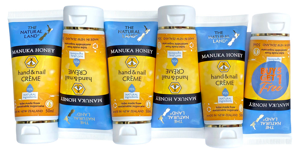 6 Pack - The Natural Land Manuka Honey Hand & Nail Creme 50ml