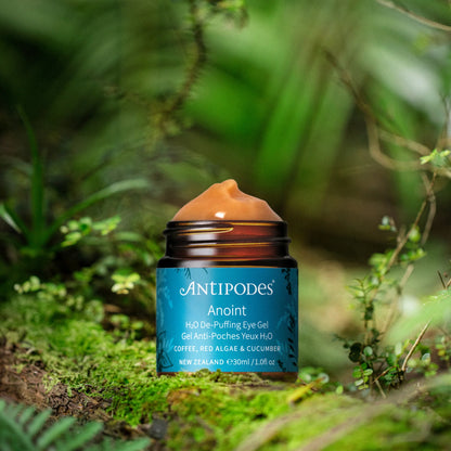 ANtipodes Anoint Eye Gel with outside background