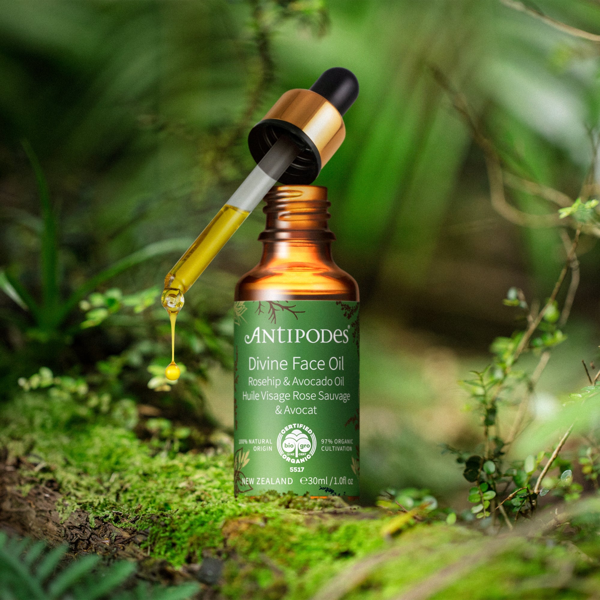 Divine Face Oil Organic Rosehip & Avocado Oil