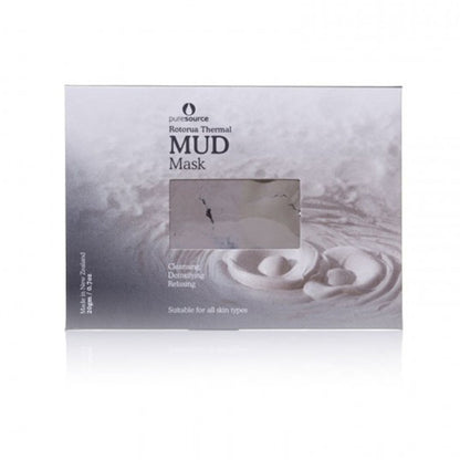 Puresource Rotorua Thermal Mud Mask packaging on a white background