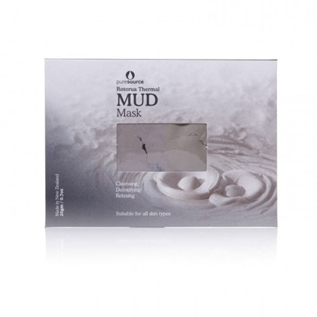Puresource Rotorua Thermal Mud Mask packaging on a white background