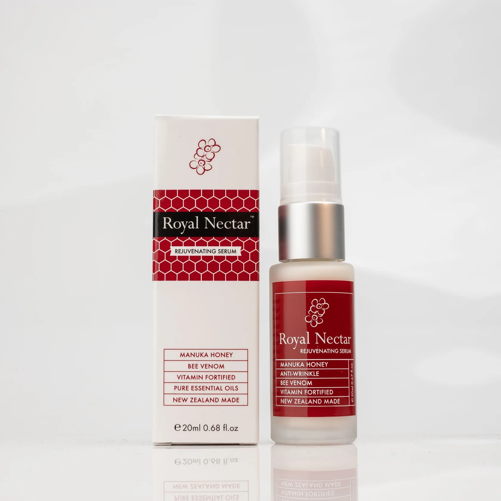 Royal Nectar serum bottle and packaging on a white background