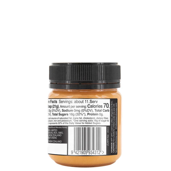 Steens MGO 85 Raw Multifloral Mānuka Honey 225g