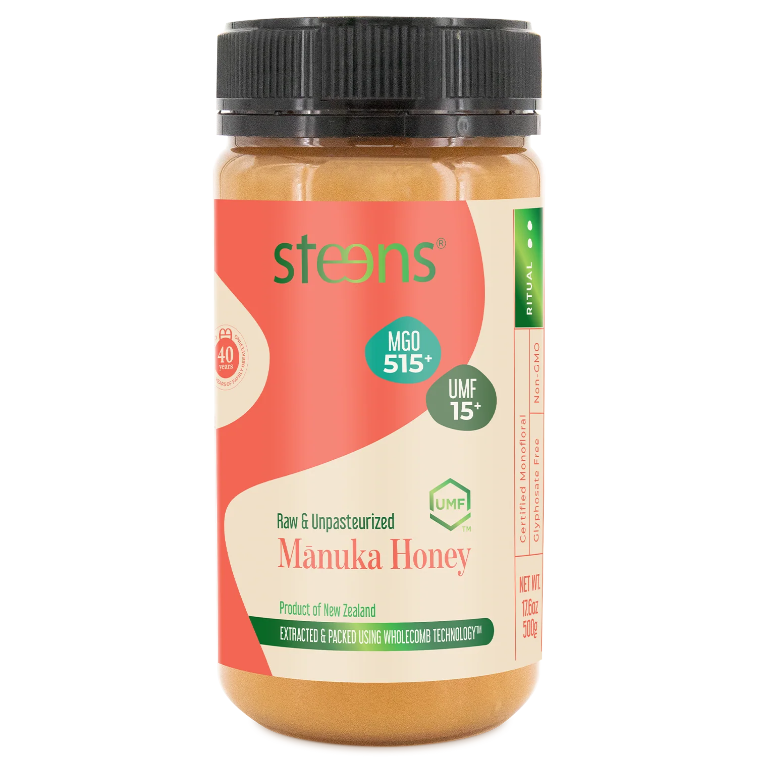 Steens Manuka Honey UMF15+ 500g jar