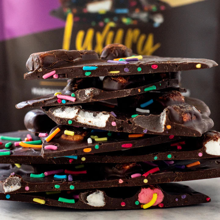 Dark Chocolate Bark- Marshmallows & Crunchy Sprinkles