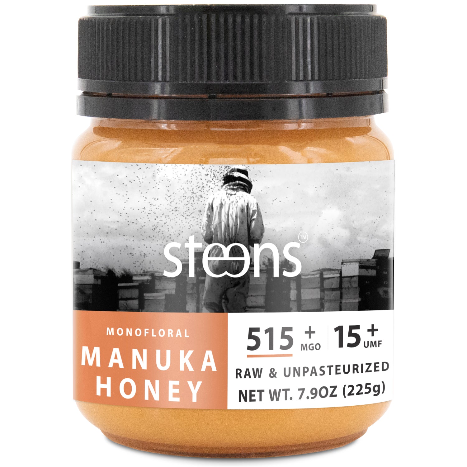Buy 5 Get 1 Free - Steens Wellbeing Raw Manuka Honey UMF15+ 225g