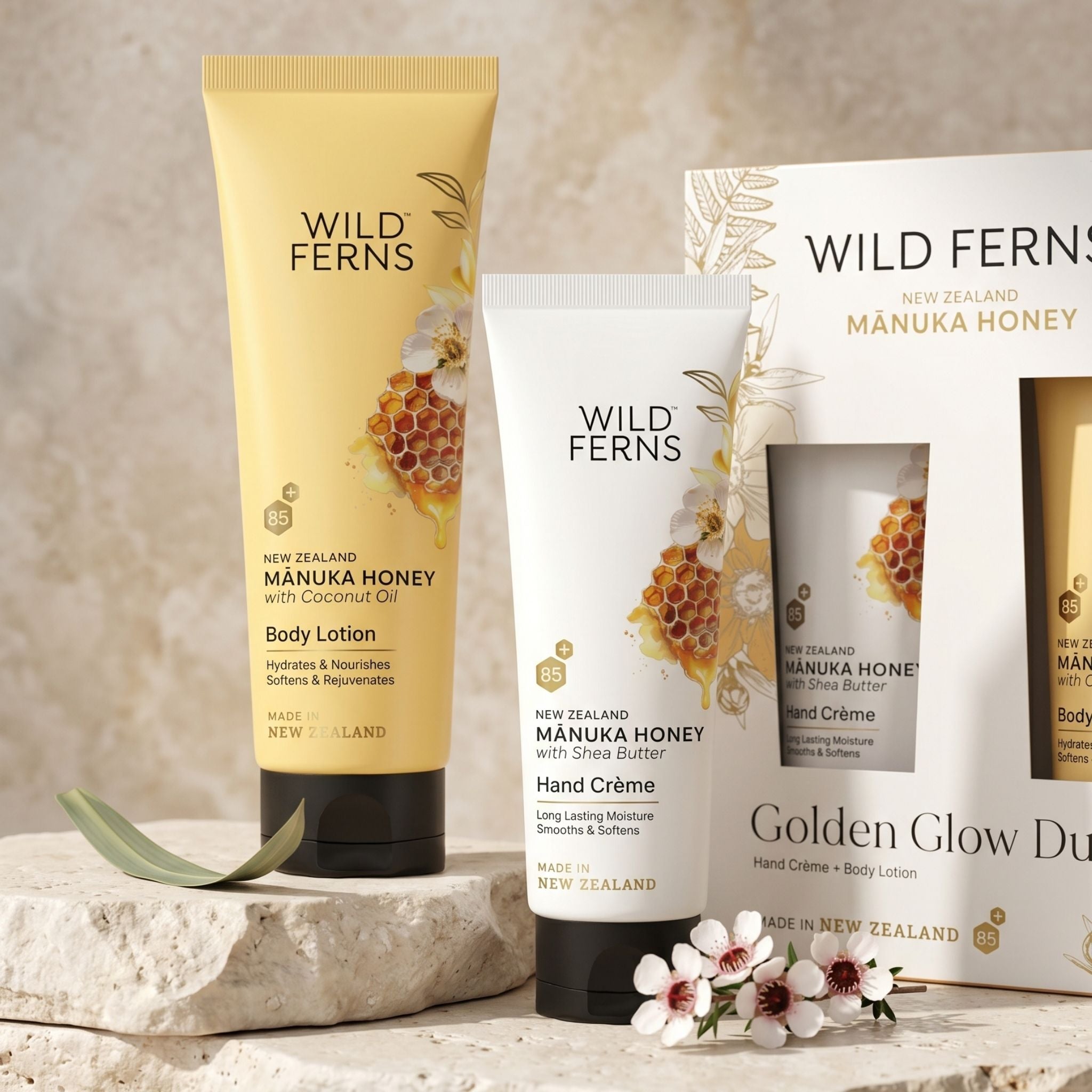 Manuka Honey Gift Box - Golden Glow Duo