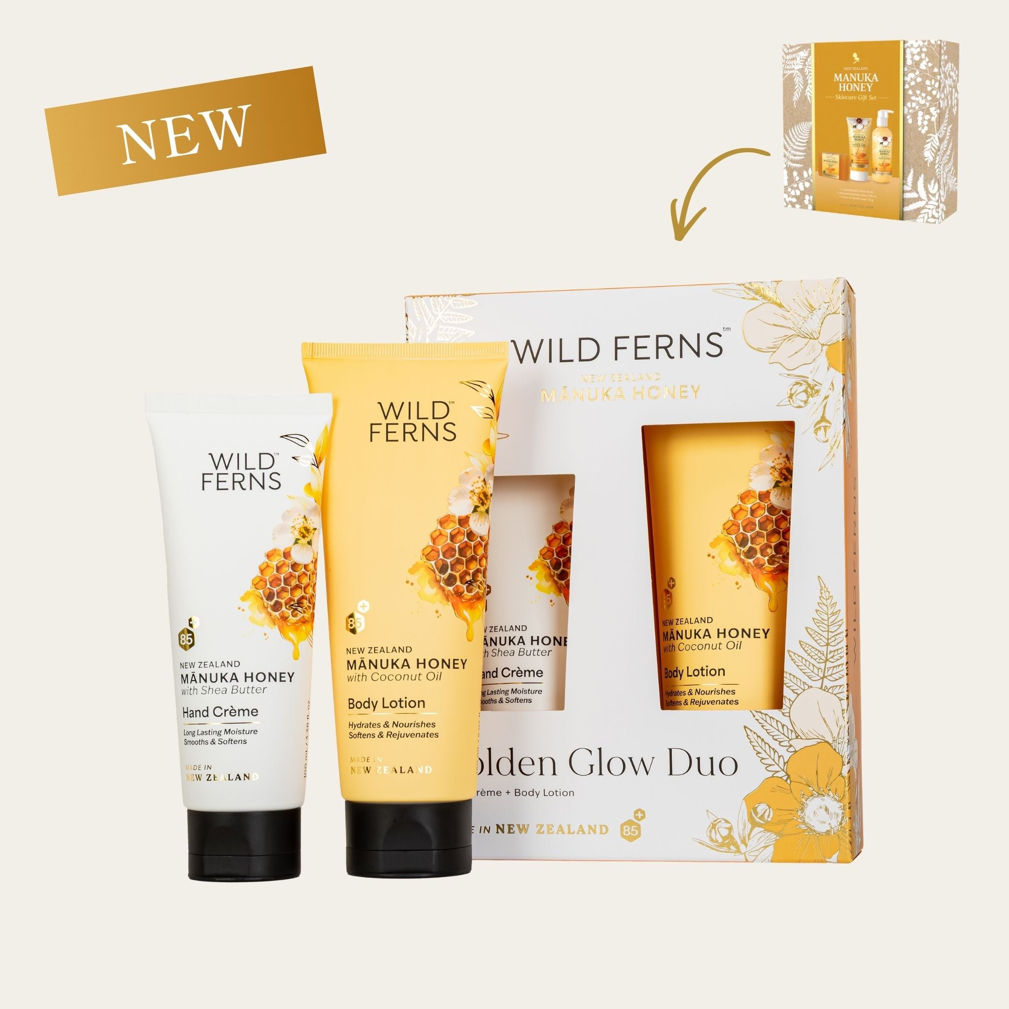 Manuka Honey Gift Box - Golden Glow Duo