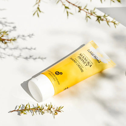 Wild Wern's manuka honey moisture rich hand cream on a whilte surface