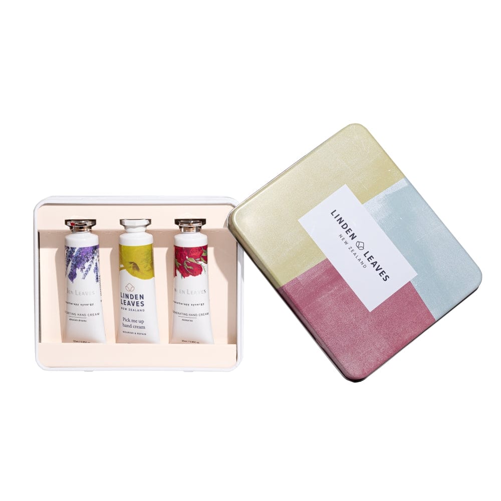 Linden Leaves Hand Cream Selection Aromatherapy Synergy - Function: Gifts, Function: Hand Creme, Gift Set - Aotea Wellness