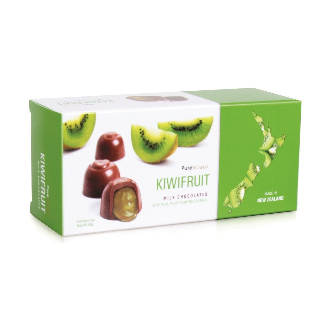 Purelicious Soft Centred Kiwifruit Milk Chocolate 5pcs