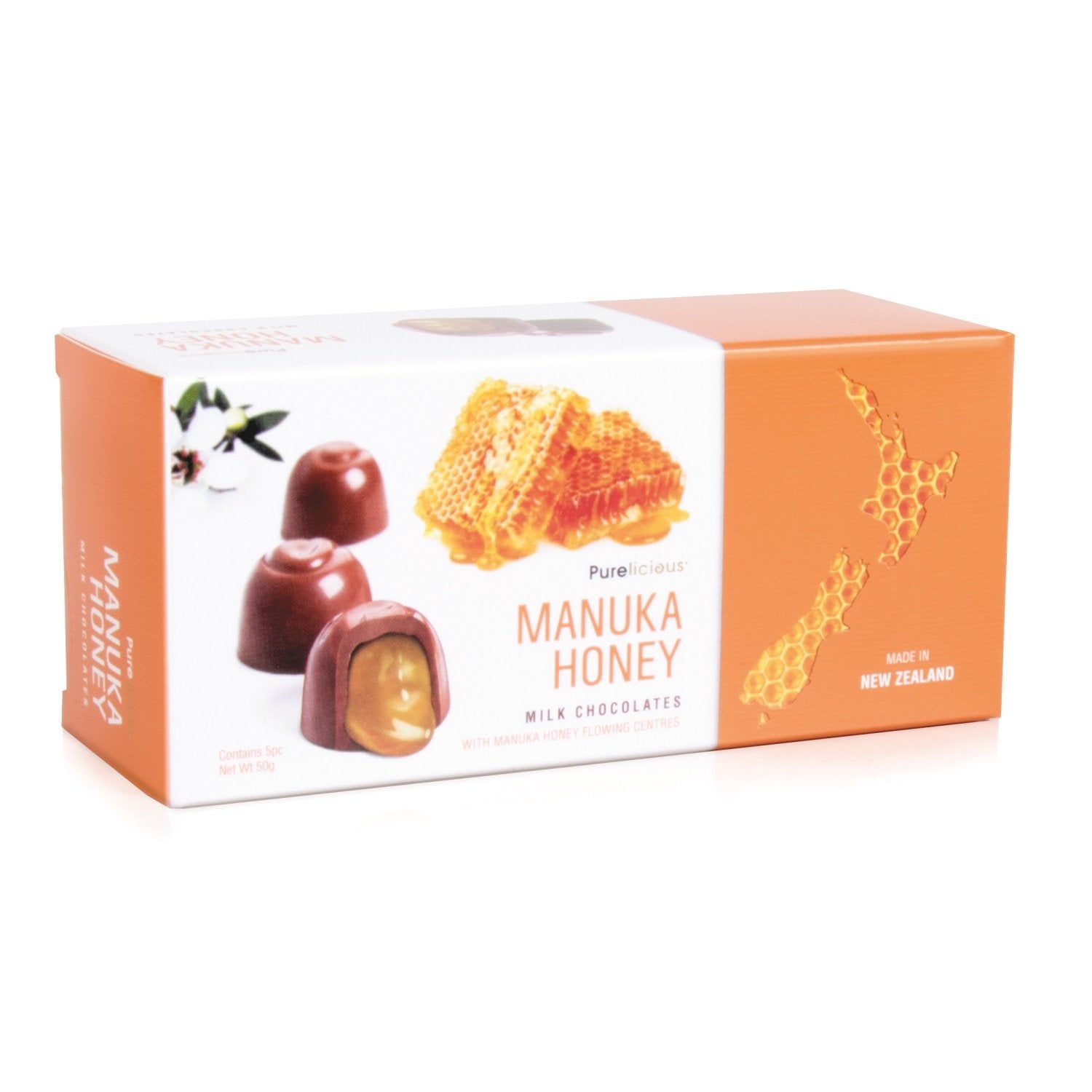 Purelicious Soft Centred Manuka Honey Milk Chocolate 5pcs