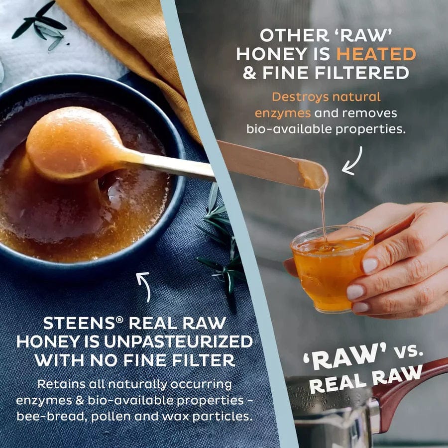 Buy 5 Get 1 Free - Steens Wellbeing Raw Manuka Honey UMF20+ 500g - Aotea Wellness