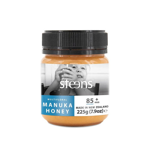 Steens Wellbeing Raw Manuka Honey MGO 85 225g - Aotea Wellness