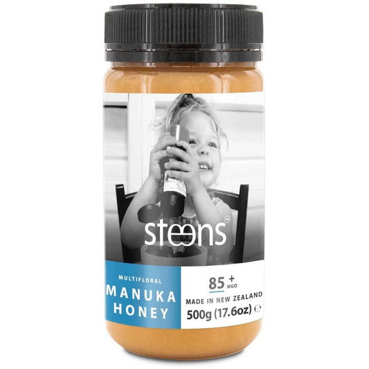 Steens Wellbeing Raw Manuka Honey MGO 85 500g - Aotea Wellness