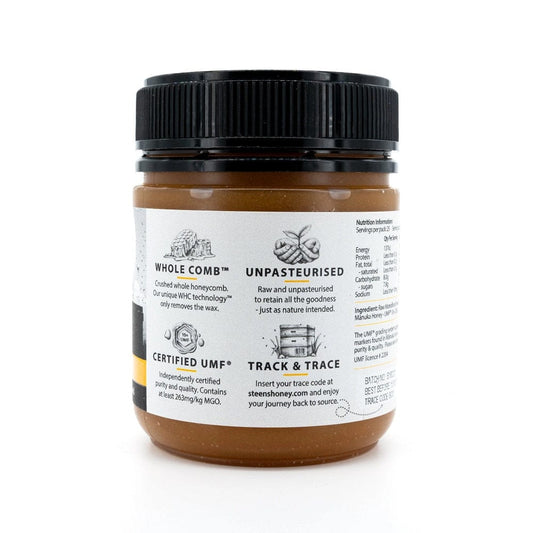 Steens Wellbeing Raw Manuka Honey UMF10+ 225g - Aotea Wellness
