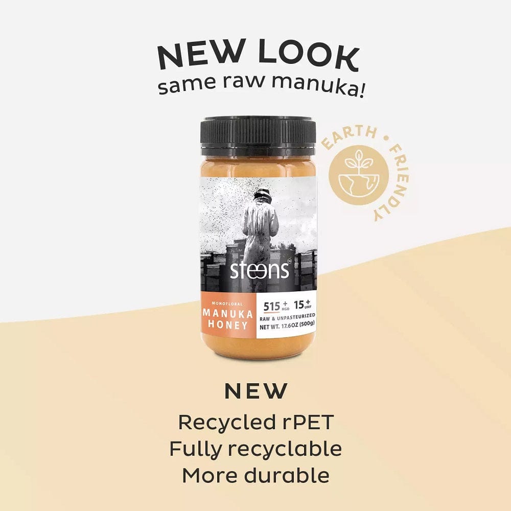 Steens Wellbeing Raw Manuka Honey UMF15+ 500g - Aotea Wellness