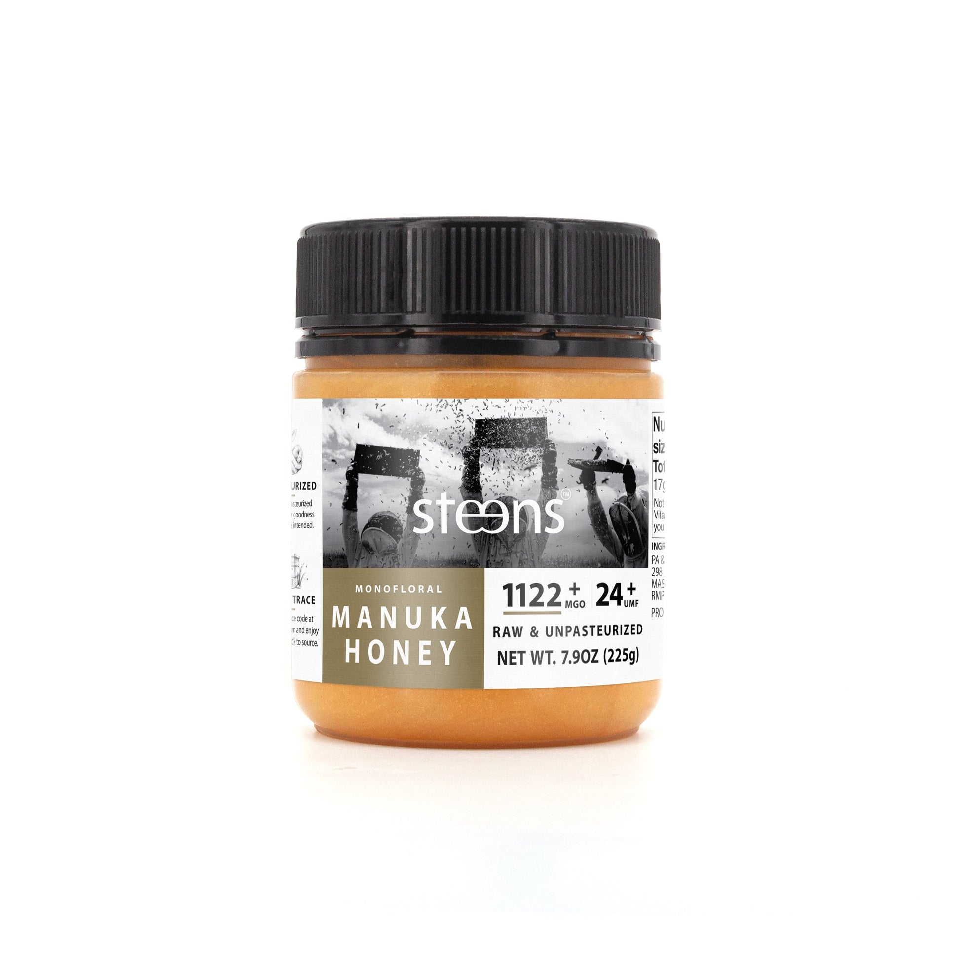 Steens Wellbeing Raw Manuka Honey UMF24+ 225g - Aotea Wellness