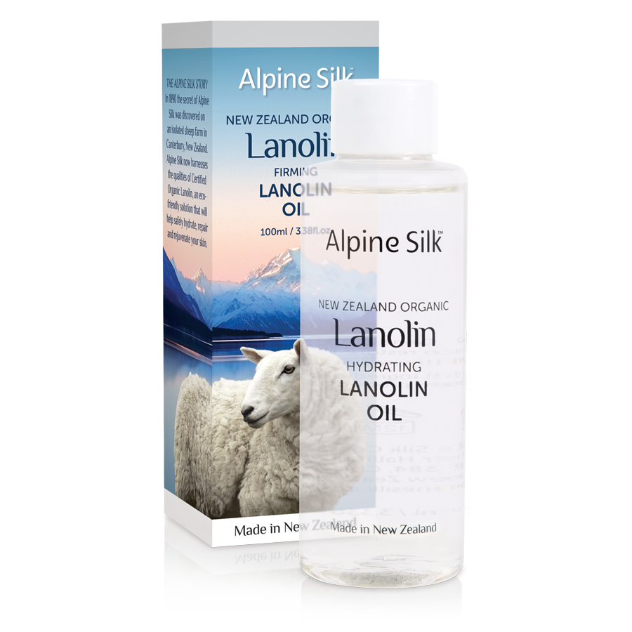 Alpine Silk Organic Lanolin Firming Oil 100ml - Function: Facial Oil, Ingredient: Lanolin, Ingredient: Vitamin E, nz made, Price  $7-$50, Vender: Alpine Silk, Vendor  Alpine Silk - Aotea Wellness