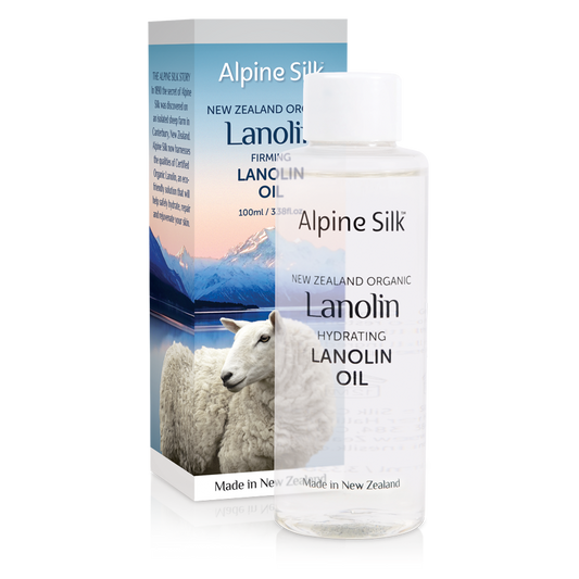 Alpine Silk Organic Lanolin Firming Oil 100ml - Function: Facial Oil, Ingredient: Lanolin, Ingredient: Vitamin E, nz made, Price  $7-$50, Vender: Alpine Silk, Vendor  Alpine Silk - Aotea Wellness