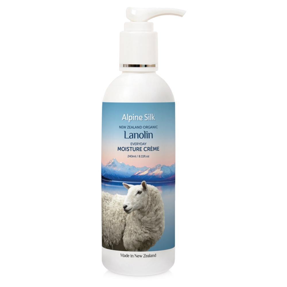 Lanolin - Alpine Silk Organic - Everyday Moisture CrÇùme 240ml - Function: Body Lotion, Ingredient: Lanolin, Ingredient: Vitamin E, nz made, Price  $7-$50, Vender: Alpine Silk, Vendor  Alpine Silk - Aotea Wellness