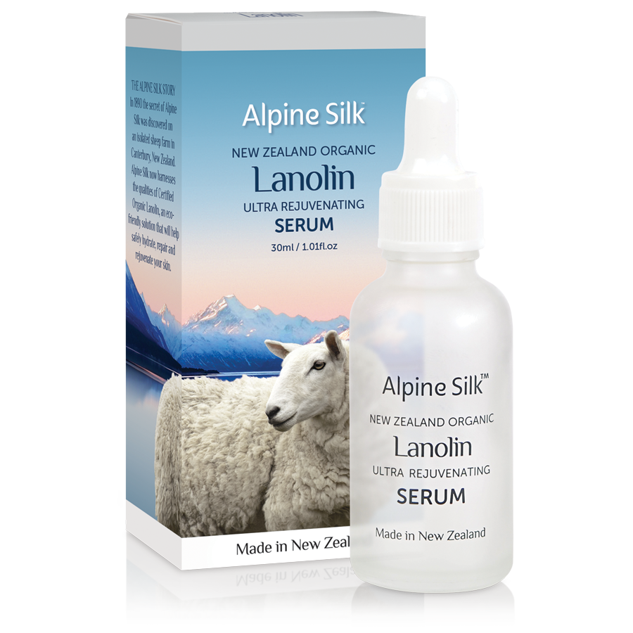 Alpine Silk Organic Lanolin Ultra Rejuvenating Serum 30ml - Function: Facial Serum, Ingredient: Aloe Vera, Ingredient: Lanolin, Ingredient: Vitamin E, nz made, Price  $7-$50, Vender: Alpine Silk, Vendor  Alpine Silk - Aotea Wellness