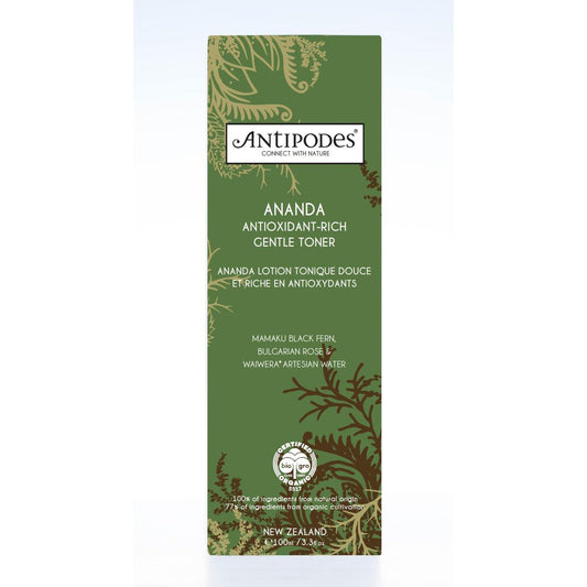 Antipodes Ananda Antioxidant Rich Gentle Toner 100ml - Function: Skin Toner, Ingredient: Raspberry, nz made, Price  $7-$50, Vender: Antipodes, Vendor  Antipodes - Aotea Wellness