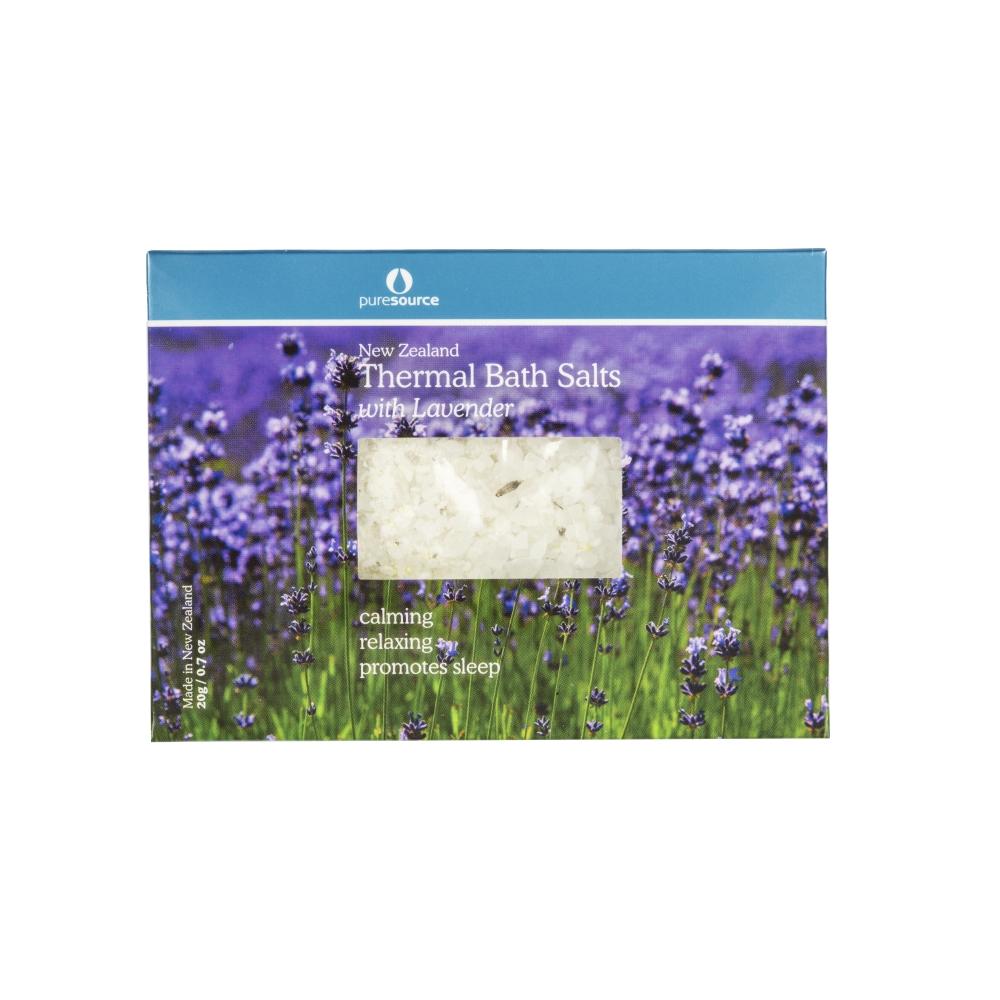 Puresource New Zealand Thermal Bath Salts Lavender 20g - Function: Bath Salts, Ingredient: Lavender, nz made, Vendor  Puresource - Aotea Wellness