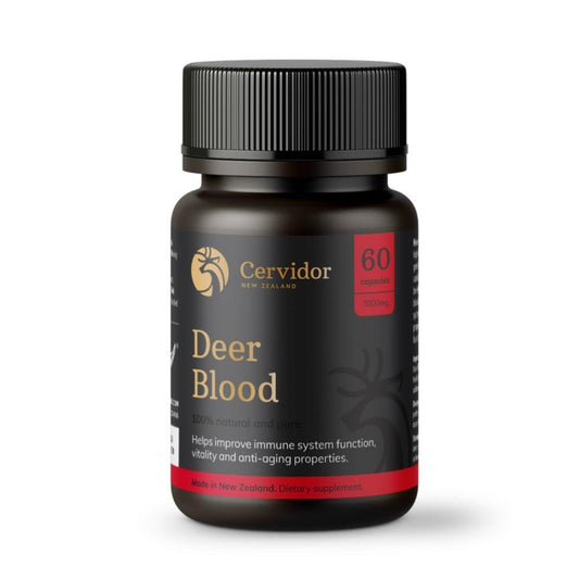 Cervidor Deer Blood 2,500mg 60 Capsules - Function: Immune Support, Ingredient: Deer Blood, new august 2020, nz made, Price  $7-$50, Vender: Cervidor, Vendor  Cervidor - Aotea Wellness