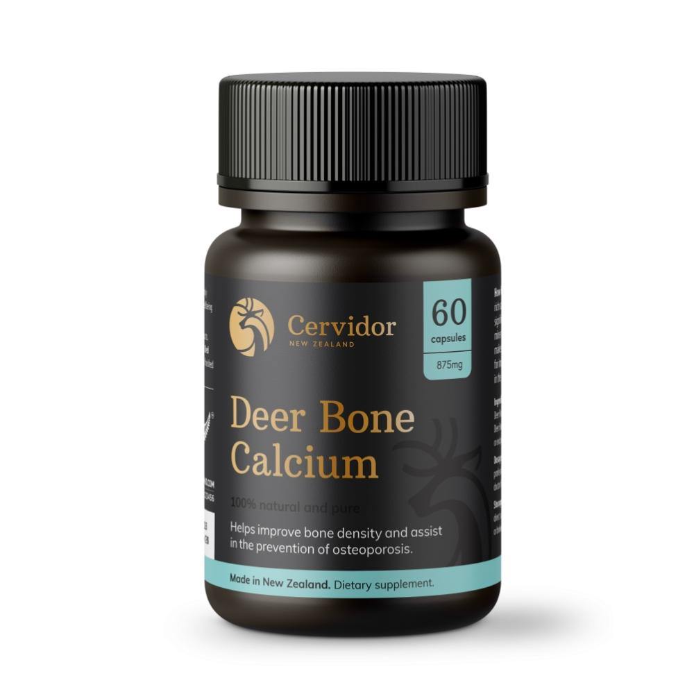 Cervidor Deer Bone Calcium 875mg 60 capsules - Ingredient: Deer Bone, new august 2020, nz made, Price  $7-$50, Vender: Cervidor, Vendor  Cervidor - Aotea Wellness