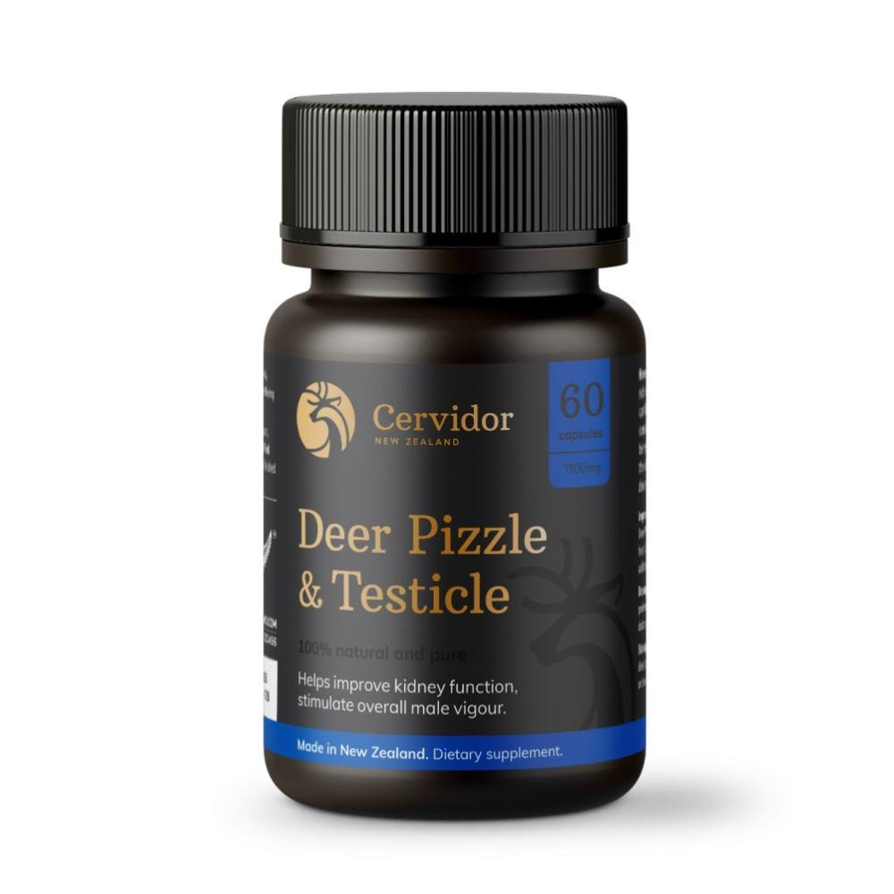 Cervidor Deer Pizzle and Testicle 1,100mg 60 Capsules - Ingredient: Deer Pizzle & Testicles, kidney, new august 2020, nz made, Price  $50-$150, Vender: Cervidor, Vendor  Cervidor - Aotea Wellness