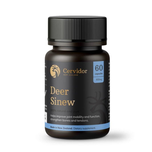 Cervidor Deer Sinew 1,600mg 60 Capsules - Function: Joint & Inflammations, Ingredient: Deer Sinew, new august 2020, nz made, Price  $7-$50, Vender: Cervidor, Vendor  Cervidor - Aotea Wellness