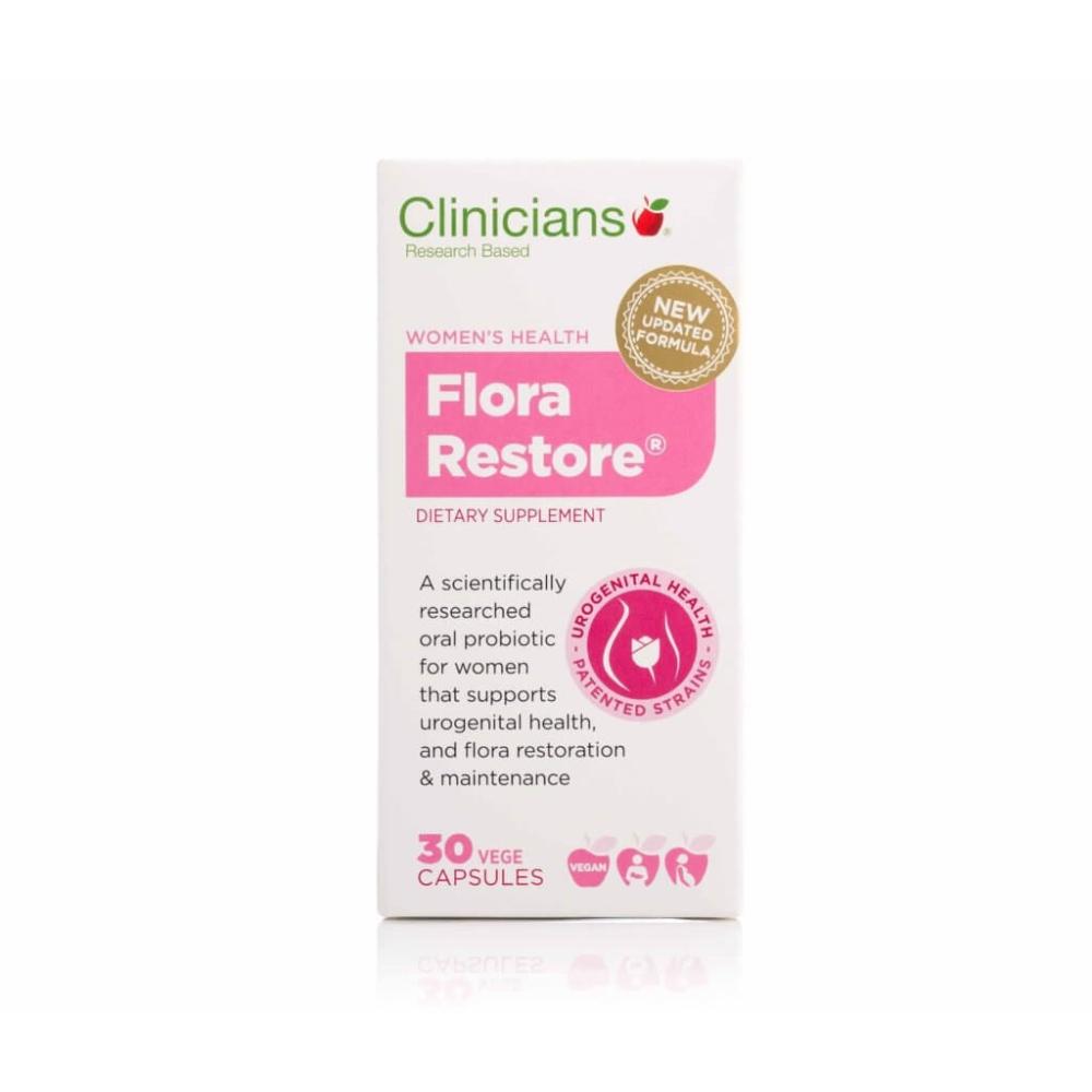 Clinicians Flora Restore 30 vege capsules - new may 2021 - Aotea Wellness